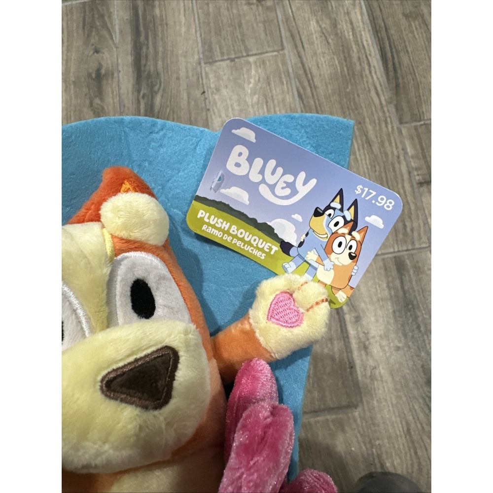 Bluey And Bingo 14" Plush Floral Bouquet Removable‎ Figures & Flowers NWT - Picture 5 of 6